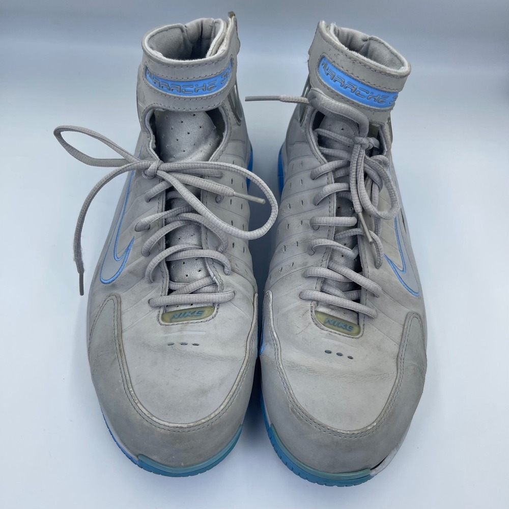 Nike Air Zoom Huarache 2K4 Gray Blue Basketball Shoes Men's 12 Kobe 308475-002